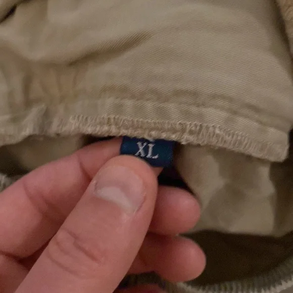 Vintage Polo Ralph Lauren elastic drawstring waist lightweight khaki chinos XL - Picture 6 of 10